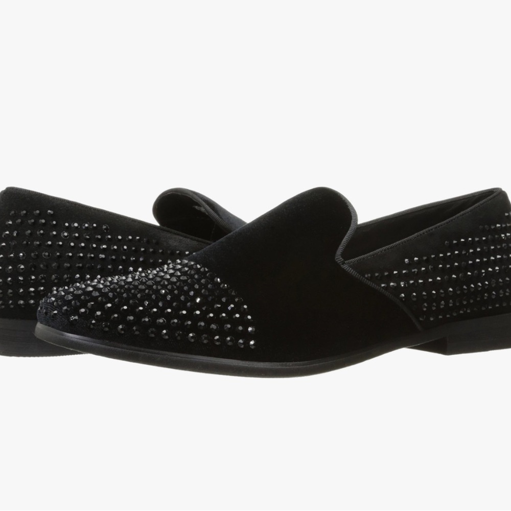 Steve Madden Clarity Black Studded Suede Loafers Slip-Ons 11 U.S Men’s